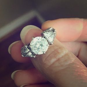 CZ ring in Sterling Silver